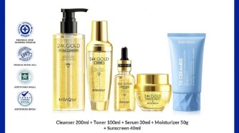 6 Skincare Bioaqua 24K Gold untuk Lawan Kerutan dan Kulit Kendur, Cocok untuk Usia 30-an