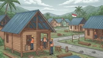 Hunian Sementara untuk Korban Banjir di Aceh Mulai Dibangun