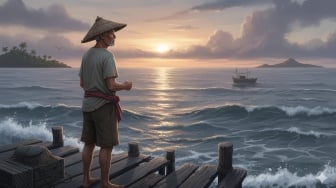 Di Antara Keriput dan Gelombang: Nelayan Tua yang Tak Berhenti Membaca Laut