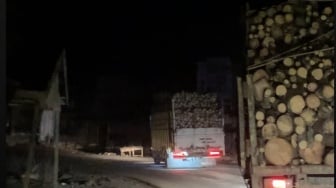 Rekaman Tengah Malam Viral, Bongkar Aktivitas Truk Kayu di Jalan Lintas Medan-Banda Aceh
