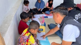 Anak-anak Terdampak Banjir di Sumatera Gembira Dapat Trauma Healing dari BRI