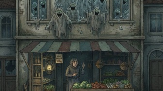 Teror Tawa di Tengah Malam: Hantu Penunggu Kios Sayur