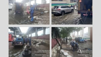 Banjir Rob di Jakarta Utara, Pasukan Biru Kerahkan Pompa Mobile di Titik Vital
