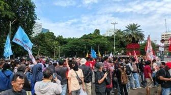 Demo di Depan Kedubes AS Sempat Buat Lalu Lintas Tersendat