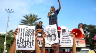 Aksi Solidaritas untuk Venezuela di Kedubes Amerika