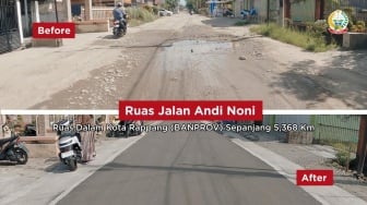 Jalanan Sidrap Kini Mulus, Warga: Dulu Sering Jatuh, Sekarang Senyum Terus