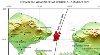 Ada Apa di Selat Lombok? BMKG Deteksi 62 Gempa Tektonik