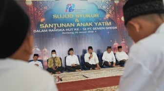 Wujud Syukur 12 Tahun Perjalanan Perusahaan, Semen Gresik Gelar Doa Bersama dan Santunan Anak Yatim
