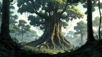 Kera Bijak di Puncak Pohon