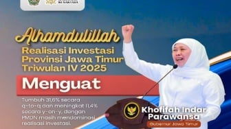 Melampaui Target! Realisasi Investasi Jatim 2025 Tembus Rp147,7 Triliun