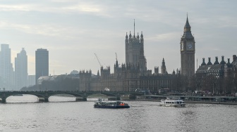 Suasana di kawasan Big Ben, London, Inggris, Minggu (18/1/2026). [ANTARA FOTO/Galih Pradipta/wsj]