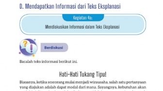 Kunci Jawaban Bahasa Indonesia Kelas IX Halaman 110 Kurikulum Merdeka: Hati-Hati Tukang Tipu!
