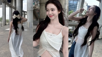 5 Inspirasi Outfit Bernuansa Putih ala Karina aespa yang Estetik Banget!