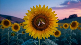 Bunga Matahari dan Lebah yang Bernama Putput