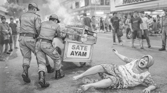 Jeritan Hidup di Balik Asap Sate Malioboro: Kisah Kucing-kucingan PKL dan Dilema Perut yang Perih