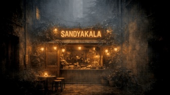 Kancing Longgar di Mantel Biru Dongker