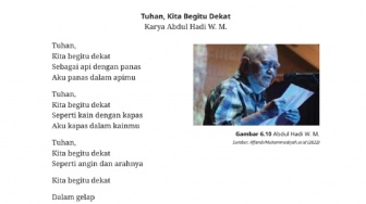 Kunci Jawaban Bahasa Indonesia Kelas X Halaman 249: Puisi 'Tuhan, Kita Begitu Dekat'