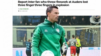 Flare Maut: Emil Audero Luka Bakar, 3 Jari Fans Inter Milan Putus
