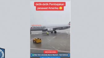 CEK FAKTA: Pesawat AS Dibajak saat Badai Salju, Benarkah NATO Murka?