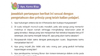 Kunci Jawaban Pendidikan Pancasila Kelas VI Halaman 90 tentang Musyawarah