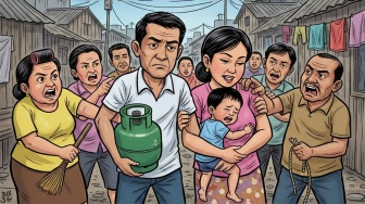 Viral Pasutri Bawa Balita Diduga Curi Tabung Gas di Tebing Tinggi