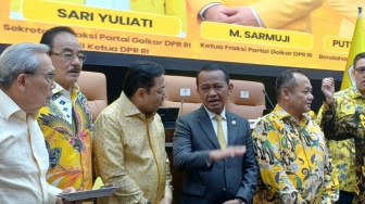 HUT ke-58 Fraksi Golkar, Bahlil Kumpulkan Para Mantan Ketum di Senayan Termasuk Setnov