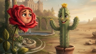 Mawar Merah dan Kaktus yang Berhati Besar