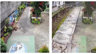 Tembok Pagar Setinggi 5 Meter Roboh Timpa Pelataran SMPN 182 Jaksel, Diduga Akibat Tanah Labil