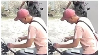 Viral Dua Pria Diduga Tempel Stiker QR Judi Online di Pesanggrahan, Polisi Buru Pelaku