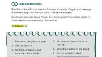 Kunci Jawaban Bahasa Inggris Kelas V Halaman 53: 'A recipe for a special sandwich'