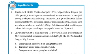 Kunci Jawaban Ilmu Pengetahuan Alam Kelas X Halaman 134: Hukum Proust