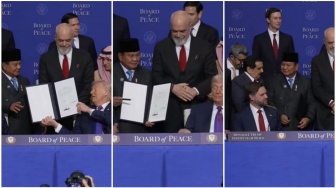 Viral Donald Trump Minta Prabowo Pegangi Dokumen BoP dan Pulpen, Ekspresinya Jadi Sorotan