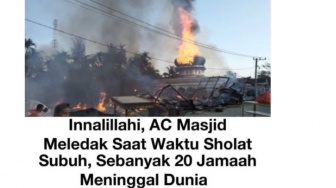 CEK FAKTA: AC Masjid Meledak hingga Tewaskan 20 Jamaah Shalat Subuh, Benarkah?