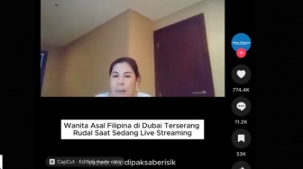 CEK FAKTA: Wanita Filipina Terserang Rudal Saat Siarang Langsung di Dubai, Benarkah?