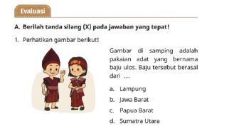 Kunci Jawaban Pendidikan Pancasila Kelas III SD Evaluasi Halaman 116