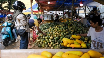 Timun Suri dan Blewah Laris Manis Diburu Warga Saat Ramadan
