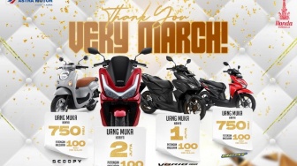 Promo 'Thank You Very March' dari Honda, Bawa Pulang Motor Cuma Modal Rp750 Ribu buat Lebaran 2026
