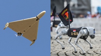 Selisih Harganya Fantastis! Drone Shahed Iran Rp320 Juta vs Robot Anjing Polri Rp3 Miliar