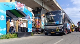 250 Warga Mudik Gratis, 7 Bus Diberangkatkan ke Aceh hingga Sumbar