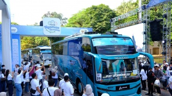 Gandeng BUMN, Peruri Lepas 13 Bus Mudik Gratis Menuju Semarang, Yogya, hingga Solo