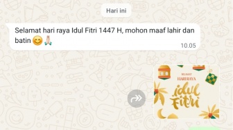 Bolehkan Menjawab Ucapan Selamat Lebaran Hanya dengan Stiker WhatsApp?