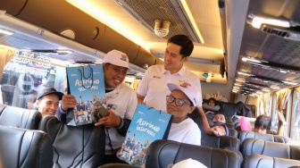 Askrindo Berangkatkan 500 Pemudik ke 13 Rute Dengan Asuransi Gratis