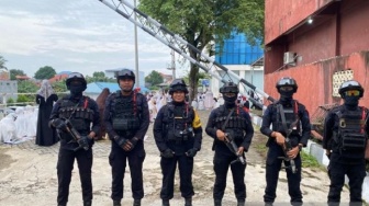 Salat Id Warga Muhammadiyah di Kota Kendari Dikawal Brimob