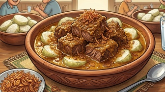 Resep Lezat Gulai Rendang Daging Sapi, Teman Setia Lontong Lebaran