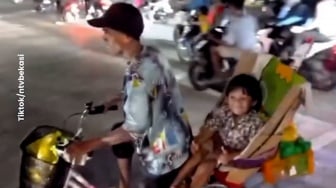 Kisah Haru Ayah dan Anak Boncengan Naik Sepeda Ontel, Mudik Jakarta- Tegal