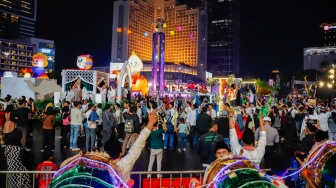 Kemeriahan Gema Malam Takbir di Bundaran HI Jakarta