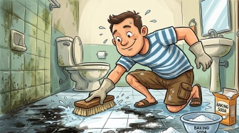 Cara Membersihkan Lantai Kamar Mandi yang Hitam dan Licin