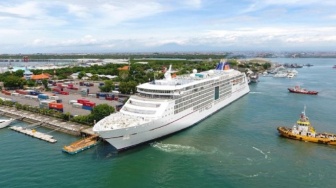 Setelah Senyap Nyepi, Pelabuhan Benoa Bali Sambut Kapal Pesiar Raksasa dari Belanda