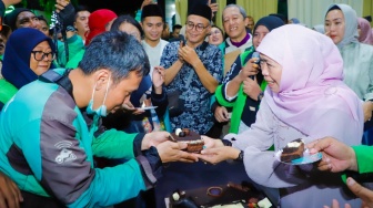 Gubernur Khofifah Tutup Rangkaian Riyayan Idul Fitri 1447 H Bersama 250 Pengemudi Ojol