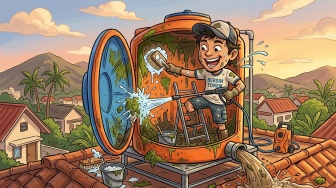 Tips Mengatasi Toren Air Kotor Setelah Lama Tidak Dipakai dengan Aman dan Mudah